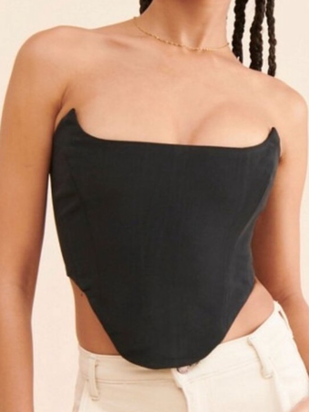 Bardot Sleeveless Corset Crop Top